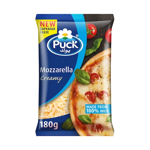 Puck Mozzarella Cheese Shredded Creamy 180g