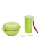 Flamingo Lunch Box With Bottle Set Green 21cm