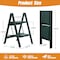 HEXAR&reg; Multipurpose Step Ladder Folding Ladder with Anti-Slip Pedal Folding Step Stool Portable Lightweight Foldable Stepladder for Home Kitchen Library Office 150 KG Capacity (2 STEPS)