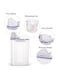 Generic -Rice And Cereal Storage Container With Measuring Cup And Pour Spout Transparent 1500ml