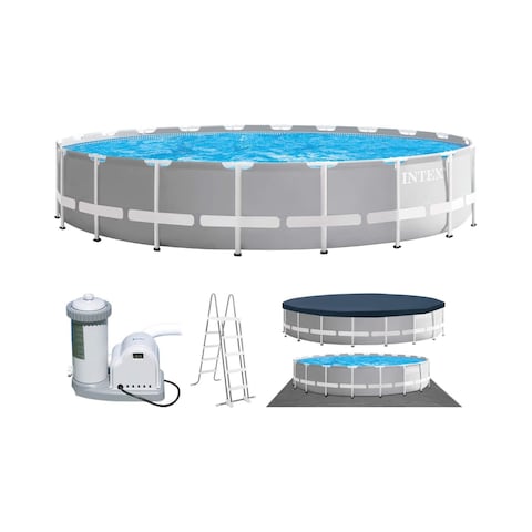 Intex Prism Frame Premium Pool Set 6.1x1.32m (Plus Extra Supplier&#39;s Delivery Charge Outside Doha)