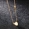 Aiwanto Golden Necklace Neck Chain Heart Love Forever Necklace