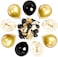 Party Time 24-Pieces 12 inches Gold and Black Latex Balloon &amp; Confetti Balloons Balloons Set with Ribbon Roll For Father's Day, Bridal Shower, Wedding D&eacute;cor, Anniversary Balloon &amp; Birthday Party Decor