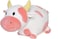Avocatt Pink Cow Plush Toy, 10 Inches Plushie Stuffed Animal Hug And Cuddle With Squishy Soft Fabric Stuffing Cute Gift For Boys Girls