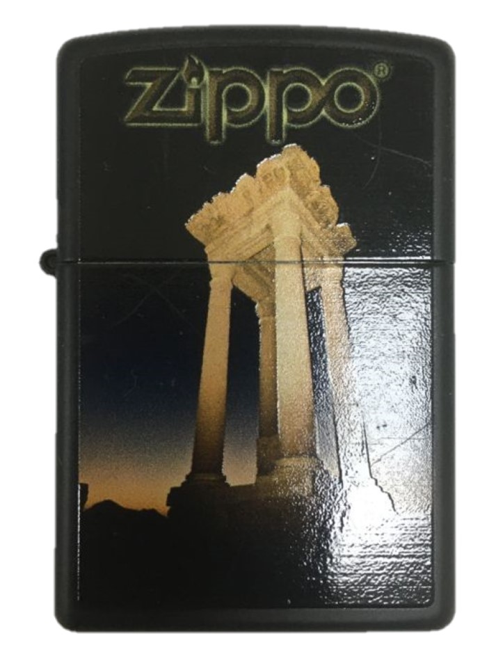 Zippo CI014294 218 Syria Palmyra Black Matte Windproof Lighter