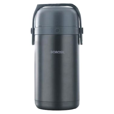 Borosil Hot-N-Fresh 3 Layer Stainless Steel Insulated Lunch Box Grey 350ml+420ml