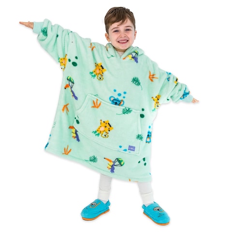 Milk&Moo Little Mermaid Wearable Blanket Hoodie Kid Boys Girls Green Milk&Moo Little Mermaid Wearable Blanket Hoodie Kid Boys Girls Green