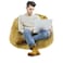 In House Kempes Fur Bean Bag Chair - Small - Gold