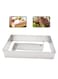 Generic Rectangle Shaped Mousse Cake Cutter -Silver 25 X 5 X 15cm