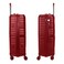 Hard Case Large Checked Luggage Trolley For Unisex Polypropylene Lightweight 4 Double Wheeled Suitcase With Built In TSA Type Lock Travel Bag KH1005 Wine Red