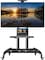 Mobile TV Stand Rolling TV Cart,Floor TV Stand Trolley for 32&rdquo; to 70&rdquo; LCD LED Flat Curved Screen Tilt Height Adjustable TV Stand Mounted with Wheels 2 Media...