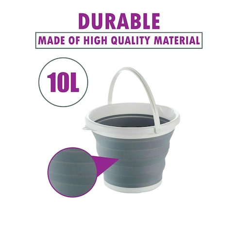 Aiwanto 10L (2.6 Gallon) Foldable Bucket Plastic Water Bucket Bathroom Bucket Car Washing Bucket Portable Bucket Cloth Storage Washing Bucket Basket