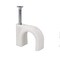 AL ARQAM 8mm Cable Clips - 100 Pcs, White - Secure Cord Clips with Steel Nails for Round Cables, Indoor &amp; Outdoor Use