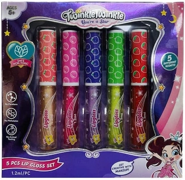 Twinkle Twinkle - 34919, Lip Gloss Set Pack of 5 for 5&nbsp;Years+