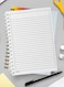 Lowha Spiral Notebook With 60 Sheets And Hard Paper Covers With Rainbow Colored Brush Design, For Jotting Notes And Reminders, For Work, University, School