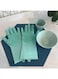 Boliz - 2-Piece Silicone Scrubbing Gloves Set Green