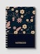 Lowha Spiral Notebook With 60 Sheets And Hard Paper Covers With Floral Design, For Jotting Notes And Reminders, For Work, University, School