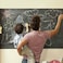 Generic Chalkboard Contact Paper Large Removable Self Adhesive Blackboard Wall Stickers For Kids With 5 Colored Chalk 17.8''78.7'' 17.7" X 78.7" Black 43528-19326