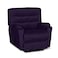 In House Velvet Classic Recliner Chair - Dark Purple - AB03
