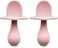 Grabease Bundle Silicone Baby Training Spoon. Ergonomic Easy-Grip Handle And Choke Protection Barrier. Bpa-Free, Phthalate-Free. Self-Feeding Toddler Spoons Blush