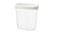 Dry food jar with lid, transparent/white1.3 l