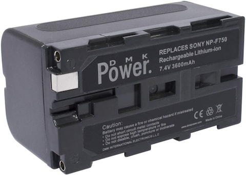 DMK Power 2pcs NP-F750 Battery 3600mAh for LED Video Light and Monitor only