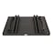 Esqube Plastic 4 seater Dining Table-Black,Cane Matte Surface