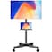 Mount Mobile TV Stand With Wheels Heavy Duty Universal Rolling TV Cart Fits Most 32&rdquo; &ndash; 75&rdquo; LED LCD TVs with Shelf and Mount Black