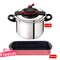 Tefal Pressure Cooker Clipso Plus - 11.8 Liter - Stainless Steel + Rectangular Oven Tray - 35 Cm