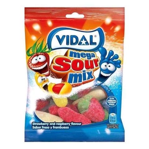Vidal Mega Sour Mixed Candy 100g