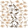 Ppxmeeudc 48 Pcs Dinosaur Fossil Skeleton Toys Assorted Figures Dino Bones For Birthday Party Room And Desk Decorations Science Play Sand Dig Favor