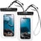 Spigen Universal Waterproof Phone case [2 Pack] IPX8 Pouch A601 compatible with iPhone, Samsung Galaxy and Smartphone up to 6.9 inches - Crystal Clear