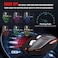 HXSJ J400 Wired Gaming Mouse 6 Buttons Ergonomic Mouse with Cooling Fan 6-level Adjustable DPI for Desktop Laptop Black
