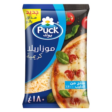 Puck Shredded Analogue Mozzarella Cheese 180g