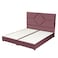 In House Cordoba Velvet Bed Frame - Queen - 200x150 cm - Dark Pink