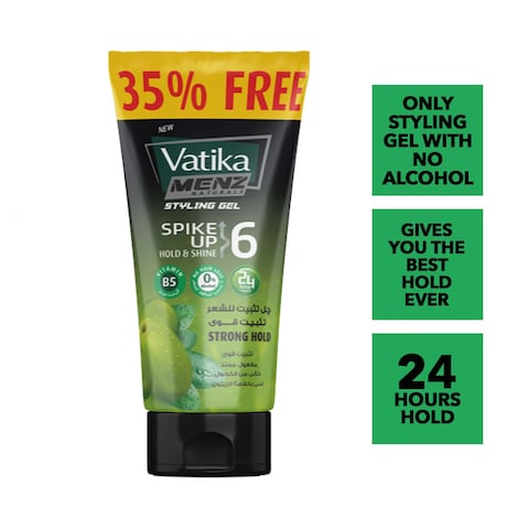 Dabur Vatika Strong Hold Hair Gel, Hold 6 - 185 ml