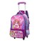 Baby Backpack 3Pcs For Baby Girls 1 lunch 1 Pencil Box And 1 Bag With Adjustable Strap For School 2 Wheels 12 Inch