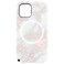 Lumee Halo Selfie Case for Apple iPhone 12 Mini - Studio-Like Front &amp; Back Light w/ Variable Dimmer &amp; Micropel AntiBacterial Protection Wireless Pass-Through Charging - White Marble
