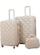 طقم حقائب سفر بعجلات - 4 قطع بيج