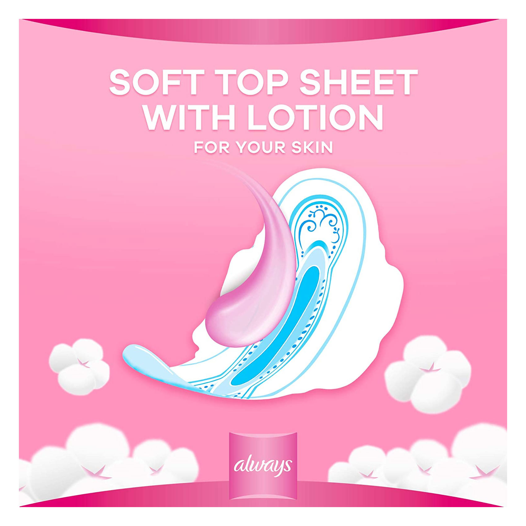 Always Ultra Cotton Soft Large Sanitary Pads With Wings 8 Count