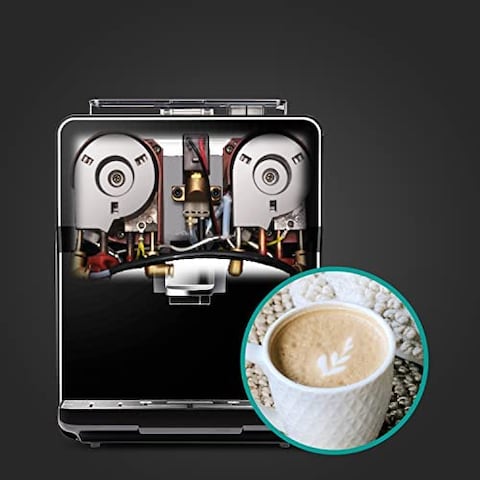 Hisense Espresso Coffee Machine Fully Automatic UAE Version HAUCMBK1S3, Standbay Power 1W, Bean Container Capacity 250g