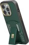 Levelo Morphix Gripstand Case: Multi-Positioning, Cardholder, Shock-Proof Edges, PU Finish, Built-in Grip (Green)