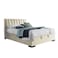 In House Blven Velvet Bed Frame - Single - 200x100 cm - Ivory