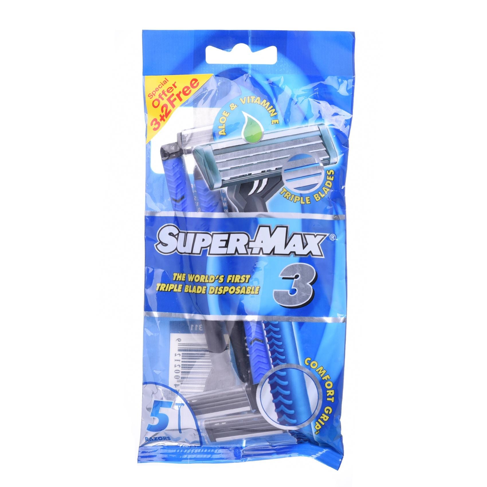 Buy Supermax Disposable Razors AT311P16 Multicolour 5 count Online ...