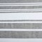 Luna Home King Size 6 Pieces, Gray Stripe Design Bedding Set