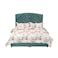 In House Oslo Velvet Bed Frame - Single - 200x90 cm - Turquoise
