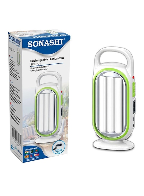 Sonashi Rechargeable LED Night Light SEL-704 White/Green 27.4x14x7cm