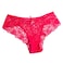 LADIES LACE BRIEF RED
