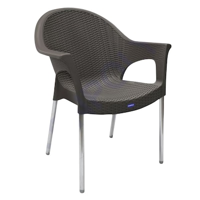 Kenpoly 2042 Bamboo Chair With Aluminium Legs Black 1 Piece