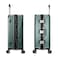 Cabinpro Lightweight Aluminum Frame Fashion Luggage Trolley Polycarbonate Hard Case Large Checked Luggage with 4 Quite 360&deg; Double Wheels CP001 Dark Green